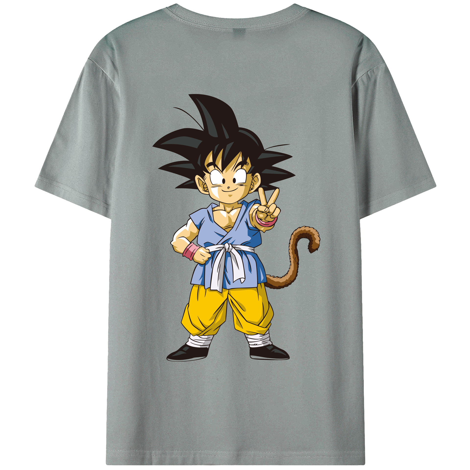 （画像用） ドラゴンボール 孫悟空（そん ごくう）Son Goku カカロット DRAGON BALL Kakarotto 綿100％ メンズ半袖Tシャツ（バックプリント） 通気性